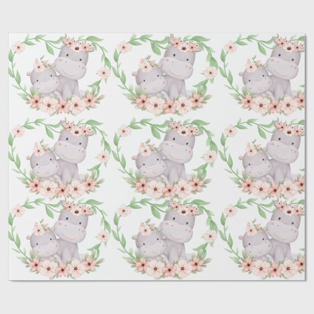 Papel De Presente As mães de Hippo amam (Aberto)