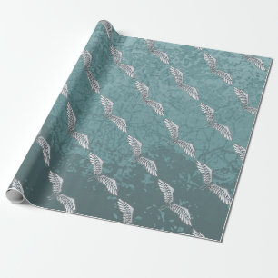 Papel De Presente Asas azul-acinzentadas