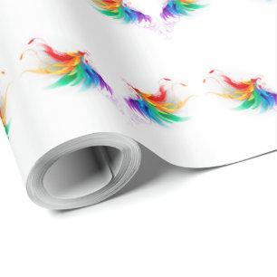 Papel De Presente Asas de Arco-íris Fofas