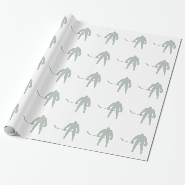 Papel De Presente Ash Cinza Hockey (Desenrolado)