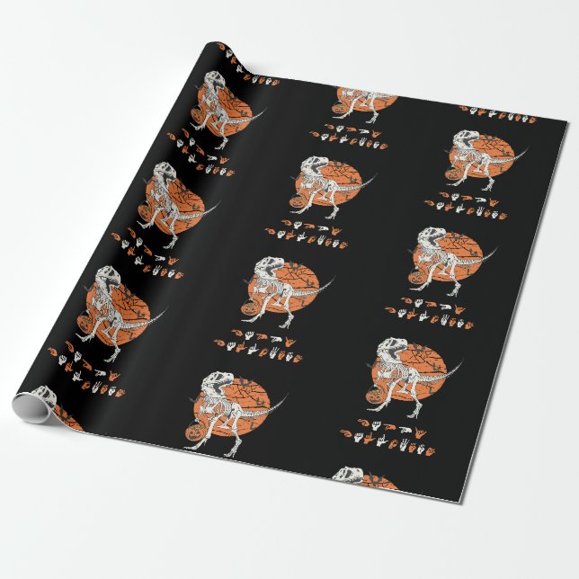 Papel De Presente ASL Feliz Halloween III - Doce Temporada Assustado (Desenrolado)