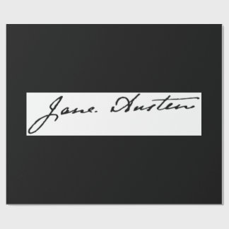 Papel De Presente Assinatura de Jane Austen