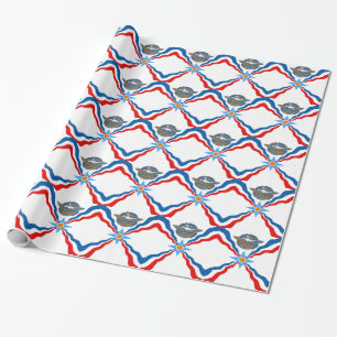 Papel De Presente Assyrian-Bandeira