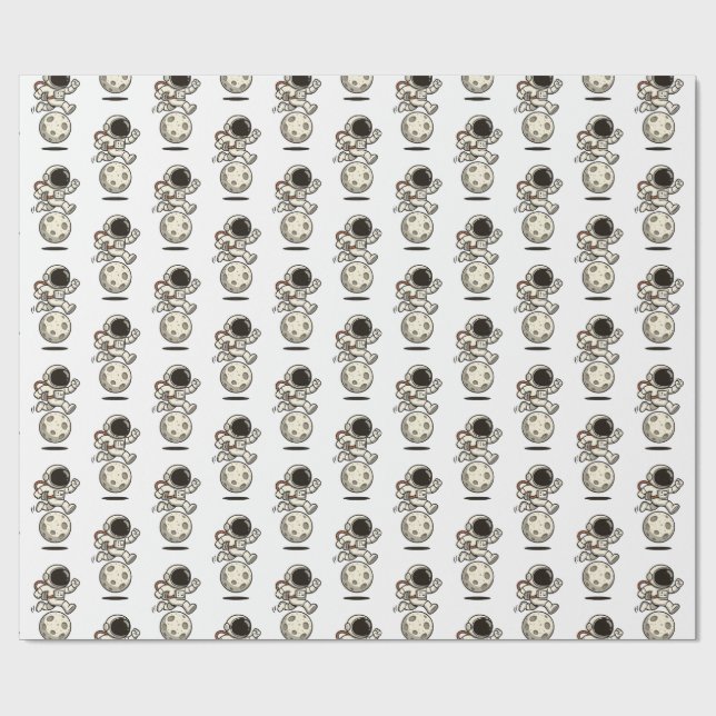 Papel De Presente Astronauta (Aberto)