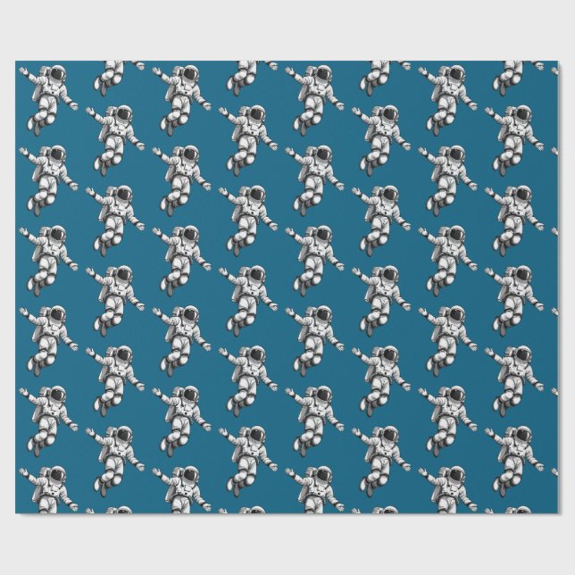 Papel De Presente Astronauta no espaço (Aberto)