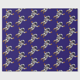 Papel De Presente Astronauta no espaço