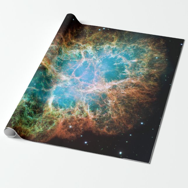 Papel De Presente Astronomia Caranguejo Nebula Espaço de Hubble (Desenrolado)