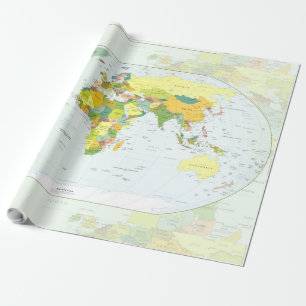 Papel De Presente Atlas do Mundo do Mapa