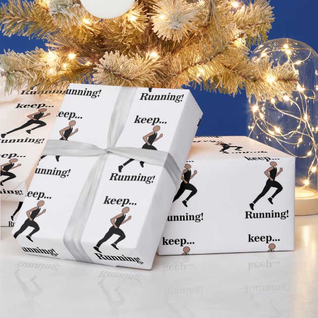 Papel De Presente Atleta Corredor Esportes Correndo (Feriados)