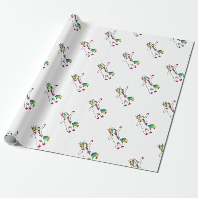 Papel De Presente Atmosfera licorne (Desenrolado)