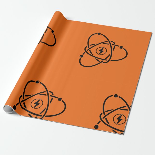 Papel De Presente Atom Energy Icon Wrapping Paper (Desenrolado)
