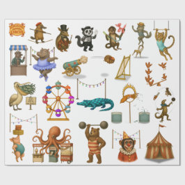 Papel De Presente Atos do Circo Dingaling Bros
