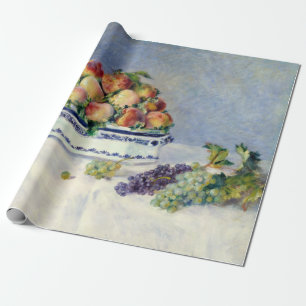 Papel De Presente Auguste Renoir Ainda vive com pêssegos e uvas