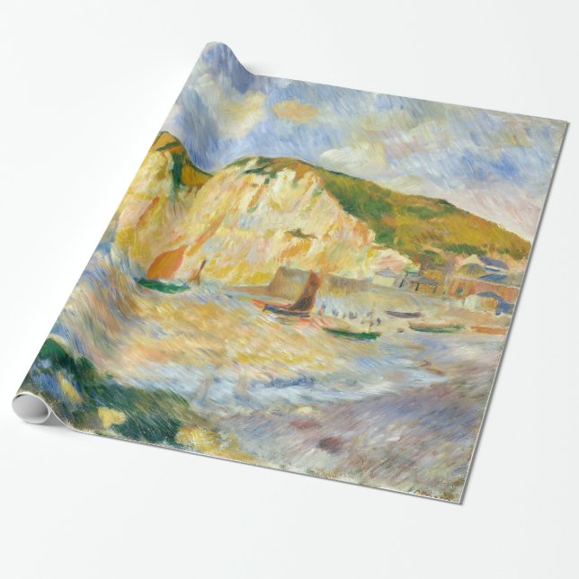 Papel De Presente Auguste Renoir Sea and Cliffs (Desenrolado)