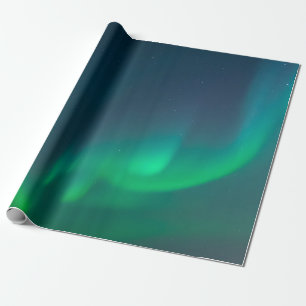 Papel De Presente Aurora Borealis Norte Luzes do Alasca Sky