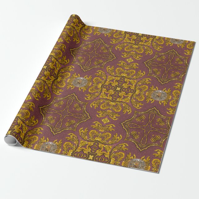 Papel De Presente Austin Romantic Rosa (Desenrolado)
