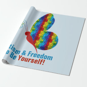 Papel De Presente Autismo Media: Matte Wrapping Paper