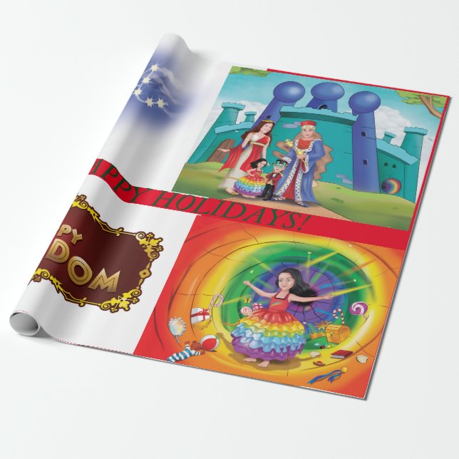 Papel De Presente Autismo: O Feliz Papel de Embalagem do Reino (Desenrolado)