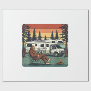 Papel De Presente Autocarrofe Camping Antigo Bigfoot Aventura