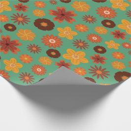 Papel De Presente Autumn Cozy Blooms Caiu Inteiros
