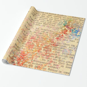 Papel De Presente Autumn damask Ephemera