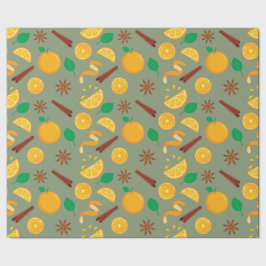 Papel De Presente Autumn Star Anise e Orange Seamless (Ação de Graça