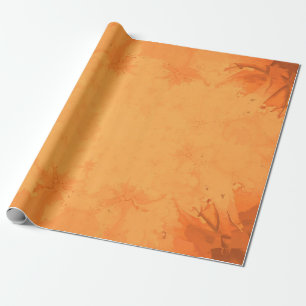 Papel De Presente Autumn Victorian Brown Orange Pattern