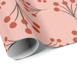 Papel De Presente Autumn Winterberry Art Deco