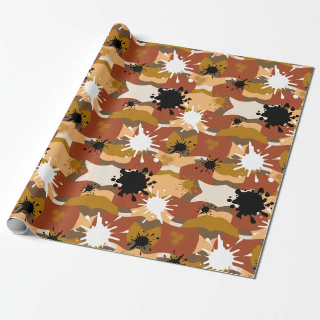 Papel De Presente Autumns Camo (Desenrolado)