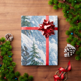 Papel De Presente Avalanche Mountain Snow Scene