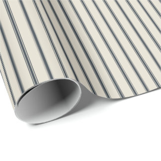 Papel De Presente Aveia Naval Listras Rústicas Finas