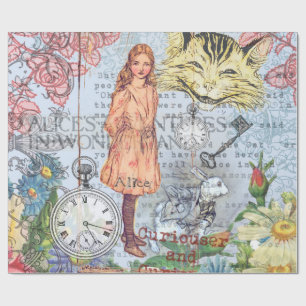 Papel De Presente Aventuras de Alice no País das Maravilhas Clássico