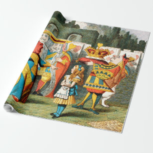 Papel De Presente Aventuras de Alice no País das Maravilhas Rainha d