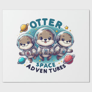 Papel De Presente Aventuras Otter Space