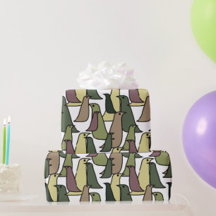 Papel De Presente Aves de Camuflagem