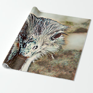 Papel De Presente avestruz