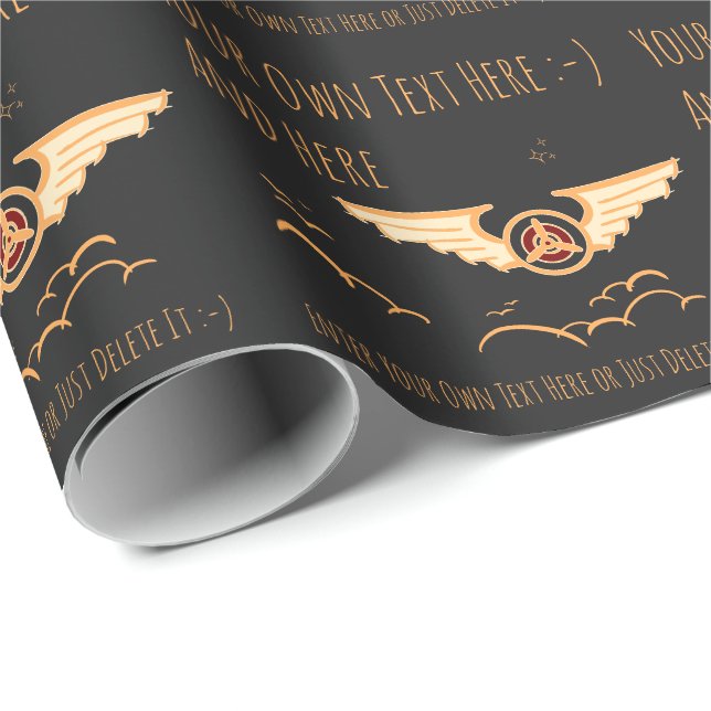 Papel De Presente Aviação. Piloto, Aeronave, Modelo de Presente da F (Ponta do rolo)