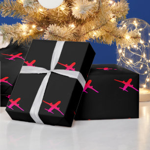 Papel De Presente Avião Aeronave Aviação Aviador Voador