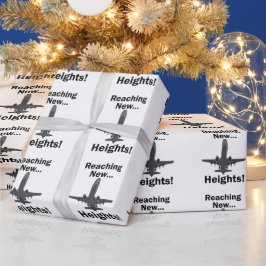 Papel De Presente Avião Alcançando Novas Alturas Citação Inspiradora