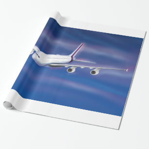 Papel De Presente Avião comercial de dois andares