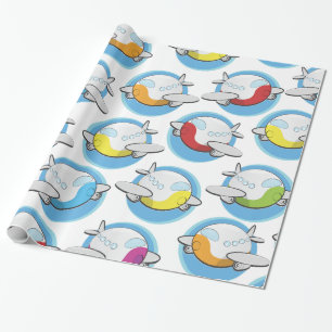 Papel De Presente Aviões de Brinquedo