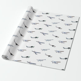 Papel De Presente Aviões modelo de Cessna em vôo