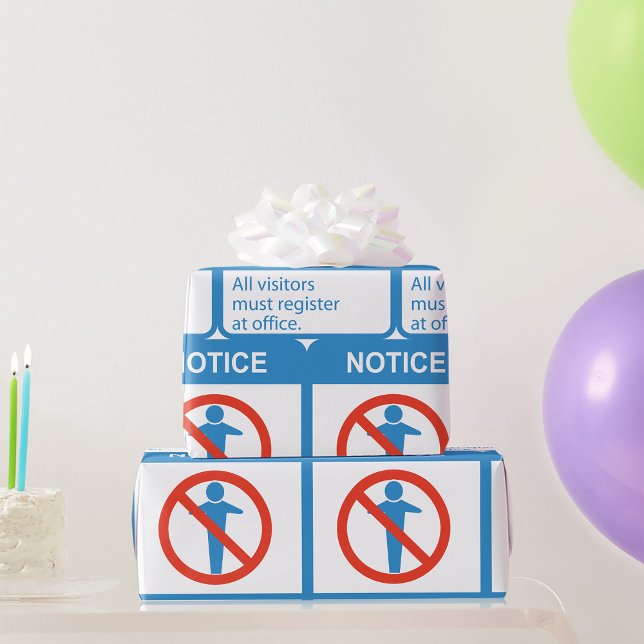 Papel De Presente Avisar a Todos os Visitantes (Criador carregado)