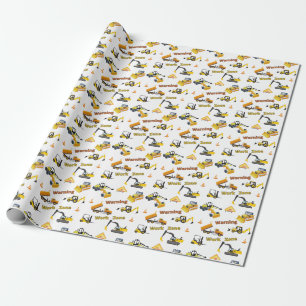 Papel De Presente Aviso de Obras Zona de Trabalho