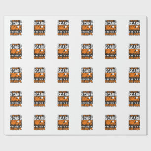 Papel De Presente Avô Assustador Camisa Vintage Halloween Design_1