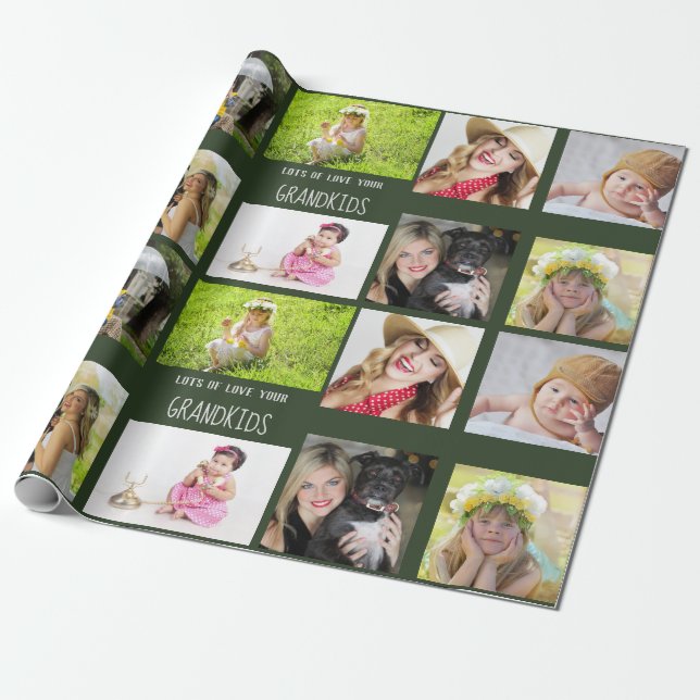 Papel De Presente Avô Avô, Avô, PHOTO Collage Gift (Desenrolado)