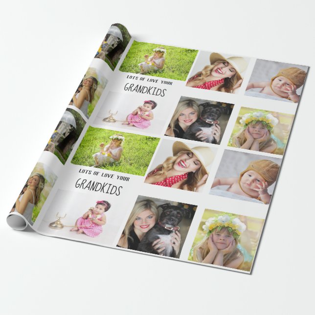 Papel De Presente Avô Avô, Avô, PHOTO Collage Gift (Desenrolado)