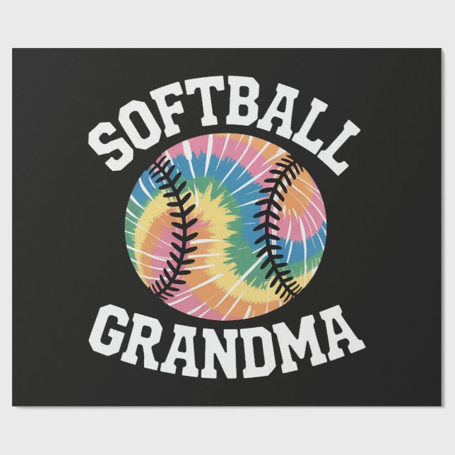 Papel De Presente Avó de Softbol (Aberto)