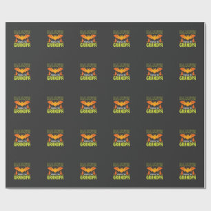Papel De Presente Avô do Halloween Morcego Bruxa Desejos