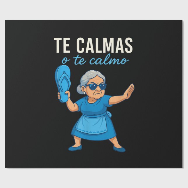 Papel De Presente Avó Espanhola Mexicana Engraçada (Aberto)